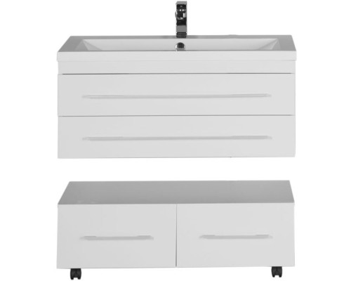 Тумба с раковиной Aquanet Нота 100 212860 подвесная Белая