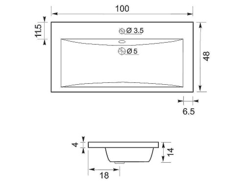Тумба с раковиной Aquanet Нота 100 212860 подвесная Белая