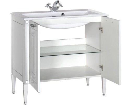 Тумба с раковиной Aquanet Паола 90 213016 Белая