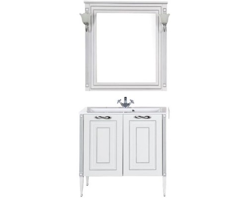 Тумба с раковиной Aquanet Паола 90 213016 Белая