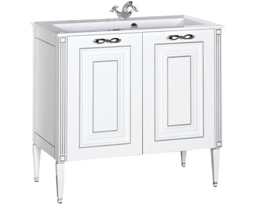Тумба с раковиной Aquanet Паола 90 213016 Белая