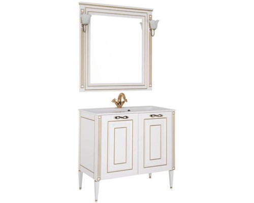 Тумба с раковиной Aquanet Паола 90 212621 Белая