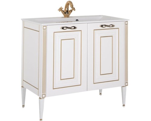 Тумба с раковиной Aquanet Паола 90 212621 Белая