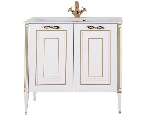 Тумба с раковиной Aquanet Паола 90 212621 Белая