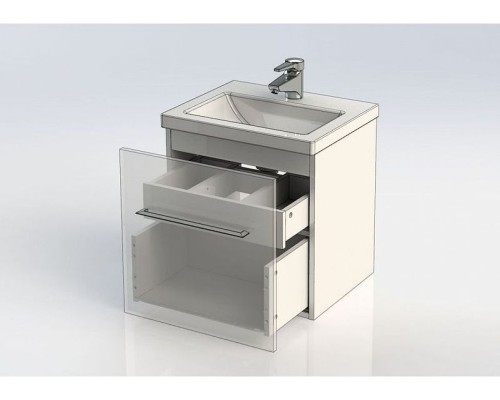 Тумба с раковиной Aquanet Порто 50 212575 подвесная Белая