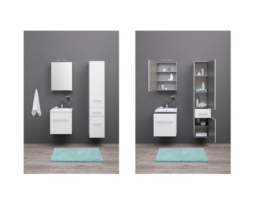 Тумба с раковиной Aquanet Порто 50 212575 подвесная Белая