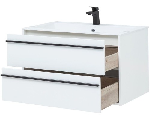 Тумба с раковиной Aquanet Lino 90 271949 подвесная Белая матовая