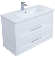 Тумба с раковиной Aquanet Бостон 100 260666 подвесная Белый матовый