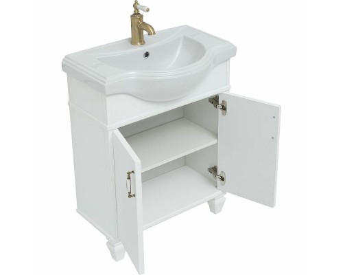 Тумба с раковиной Aquanet Валенса New Классик 65 273540 Белая матовая