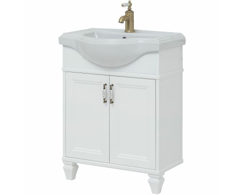 Тумба с раковиной Aquanet Валенса New Классик 65 273540 Белая матовая