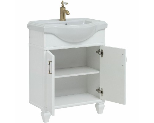 Тумба с раковиной Aquanet Валенса New Классик 65 273540 Белая матовая