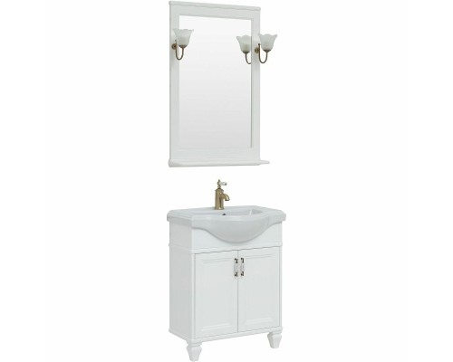 Тумба с раковиной Aquanet Валенса New Классик 65 273540 Белая матовая