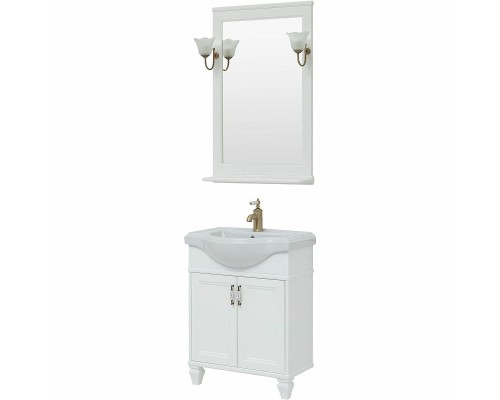 Тумба с раковиной Aquanet Валенса New Классик 65 273540 Белая матовая