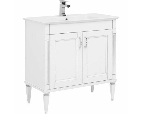 Тумба с раковиной Aquanet Селена 70 273435 Белая Серебро