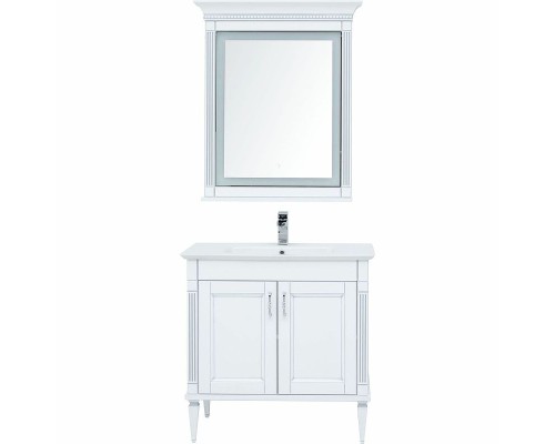 Тумба с раковиной Aquanet Селена 70 273435 Белая Серебро