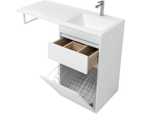 Тумба с раковиной Aquanet Токио 110 R 239299 Белая