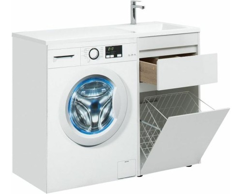 Тумба с раковиной Aquanet Токио 110 R 239299 Белая