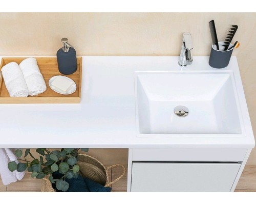 Тумба с раковиной Aquanet Токио 110 R 239299 Белая