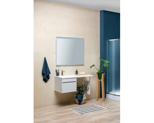 Тумба с раковиной Aquanet Токио 110 L 239208 подвесная Белая