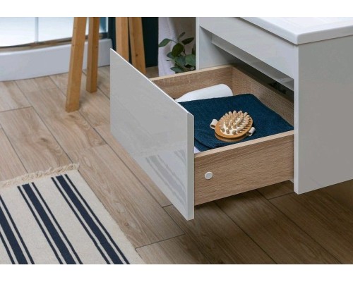 Тумба с раковиной Aquanet Токио 110 R 239209 подвесная Белая