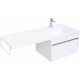 Тумба с раковиной Aquanet Токио 120 R 239213 подвесная Белая
