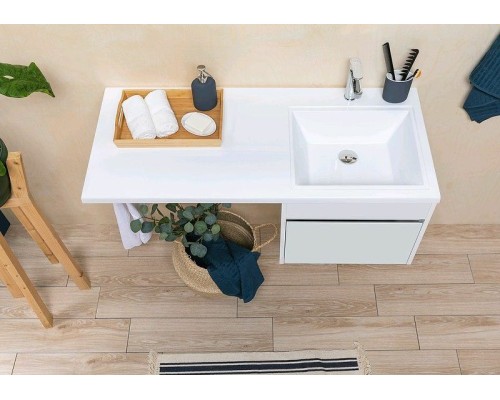 Тумба с раковиной Aquanet Токио 120 R 239213 подвесная Белая