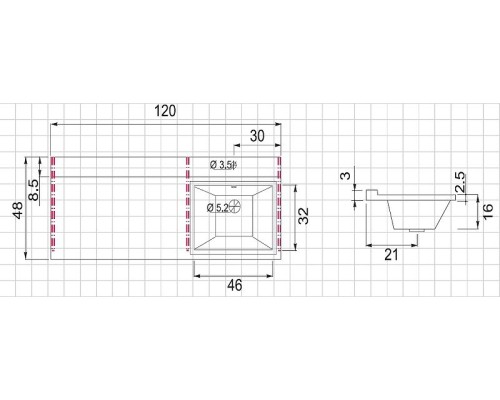 Тумба с раковиной Aquanet Токио 120 R 239213 подвесная Белая