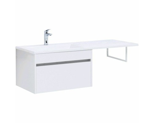 Тумба с раковиной Aquanet Токио 130 L 239217 подвесная Белая