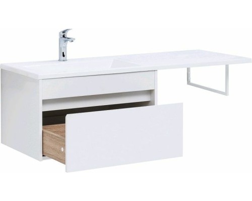 Тумба с раковиной Aquanet Токио 130 L 239217 подвесная Белая