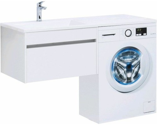 Тумба с раковиной Aquanet Токио 130 L 239217 подвесная Белая