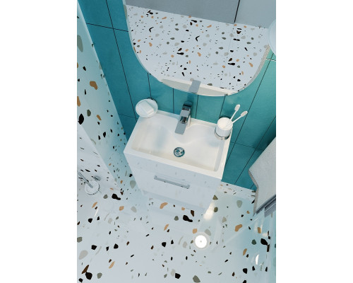 Тумба с раковиной 1MarKa July 50Н У85932 Белый глянец