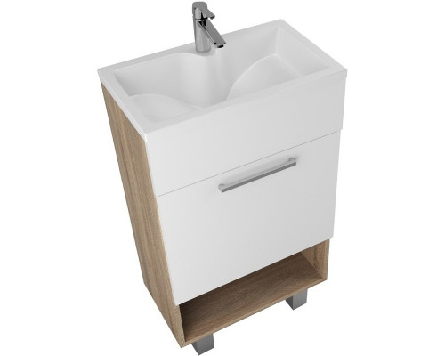 Тумба с раковиной 1MarKa July 50Н У85933 Дуб сонома Белая