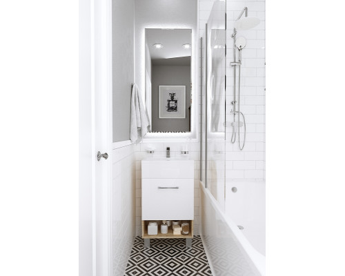 Тумба с раковиной 1MarKa July 50Н У85933 Дуб сонома Белая