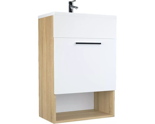 Тумба с раковиной 1MarKa July 50П У85934 подвесная Дуб сонома Белый