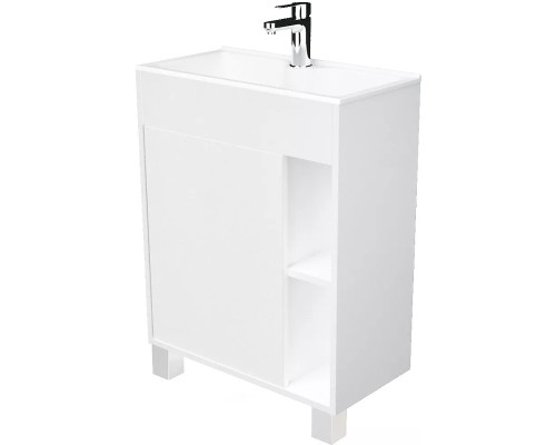 Тумба с раковиной 1MarKa Lido 60Н У83298 Белый глянец