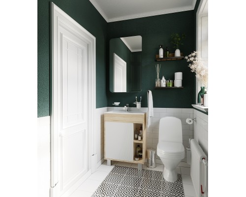 Тумба с раковиной 1MarKa Lido 60Н У83300 Дуб сонома Белый