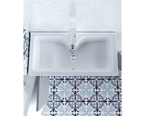 Тумба с раковиной 1MarKa Mira 60Н У83301 Белый глянец