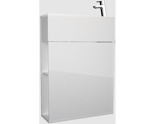 Тумба с раковиной 1MarKa Stretto 50П У94716 подвесная Белый глянец