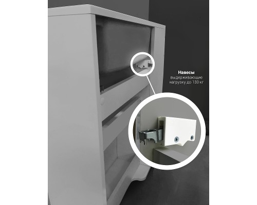 Тумба с раковиной 1MarKa Stretto 60П У94717 подвесная Белый глянец