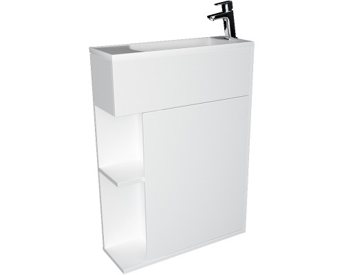 Тумба с раковиной 1MarKa Stretto 70П У94633 подвесная Белый глянец