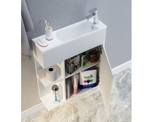 Тумба с раковиной 1MarKa Stretto 70П У94633 подвесная Белый глянец