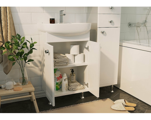 Тумба под раковину 1MarKa Story 50Н У99314 Белый глянец