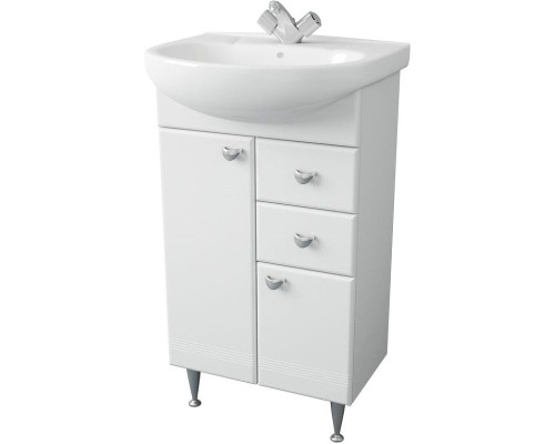 Тумба под раковину 1MarKa Story 55Н R У99316 Белый глянец