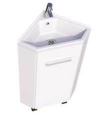 Тумба с раковиной 1MarKa Penta 37Н Ц0000001635 угловая Белый глянец