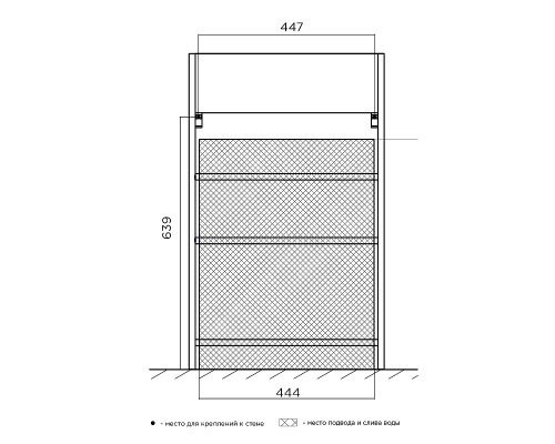 Тумба с раковиной 1MarKa Revo 50H У98621 Дуб сонома