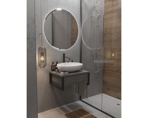 Тумба под раковину 1MarKa Grunge Loft 60П Ц0000001581 подвесная Бетон темно-серый