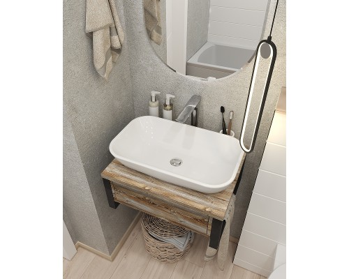 Тумба под раковину 1MarKa Grunge Loft 60П Ц0000001579 подвесная Дуб намибия