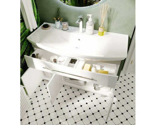 Тумба под раковину 1MarKa Lina New 105Н У94492 Белый глянец
