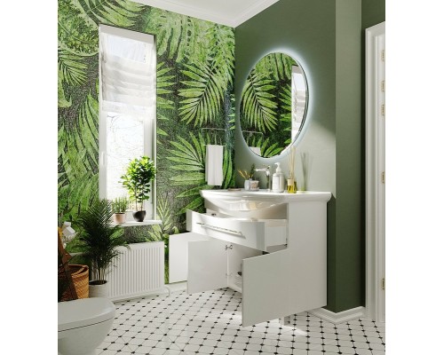 Тумба под раковину 1MarKa Lina New 105Н У94492 Белый глянец