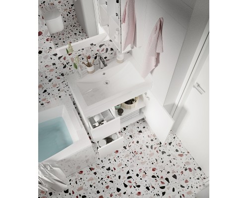 Тумба под раковину 1MarKa Cube 75Н У79532 Белый глянец